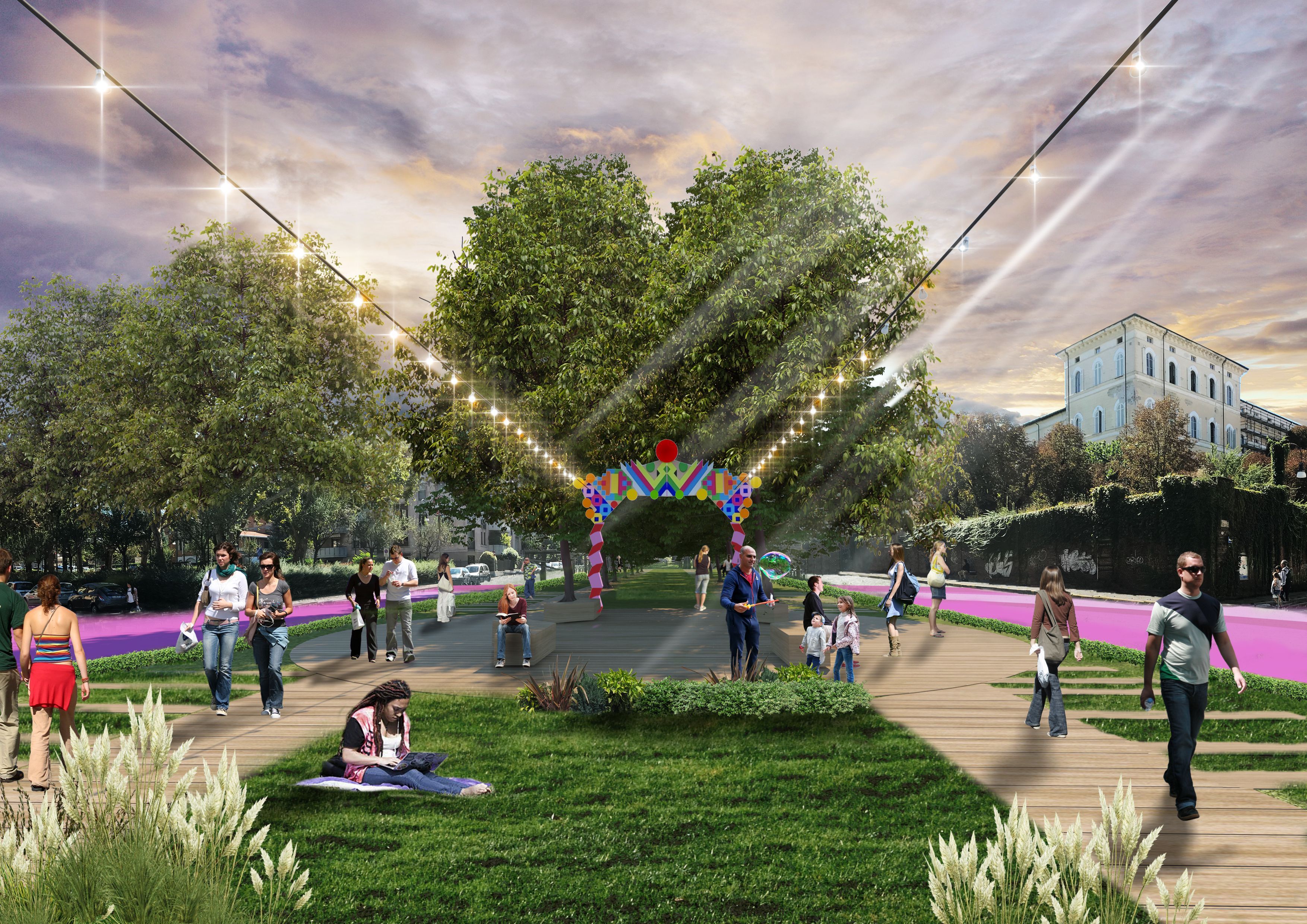 В Италии создали парк на заброшенных трамвайных путях: фото В Италии создали парк на заброшенных трамвайных путях: фото