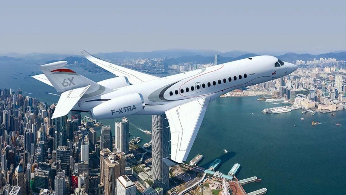 Літак Dassault Falcon 6X здійснив перший випробувальний рейс Літак Dassault Falcon 6X здійснив перший випробувальний рейс