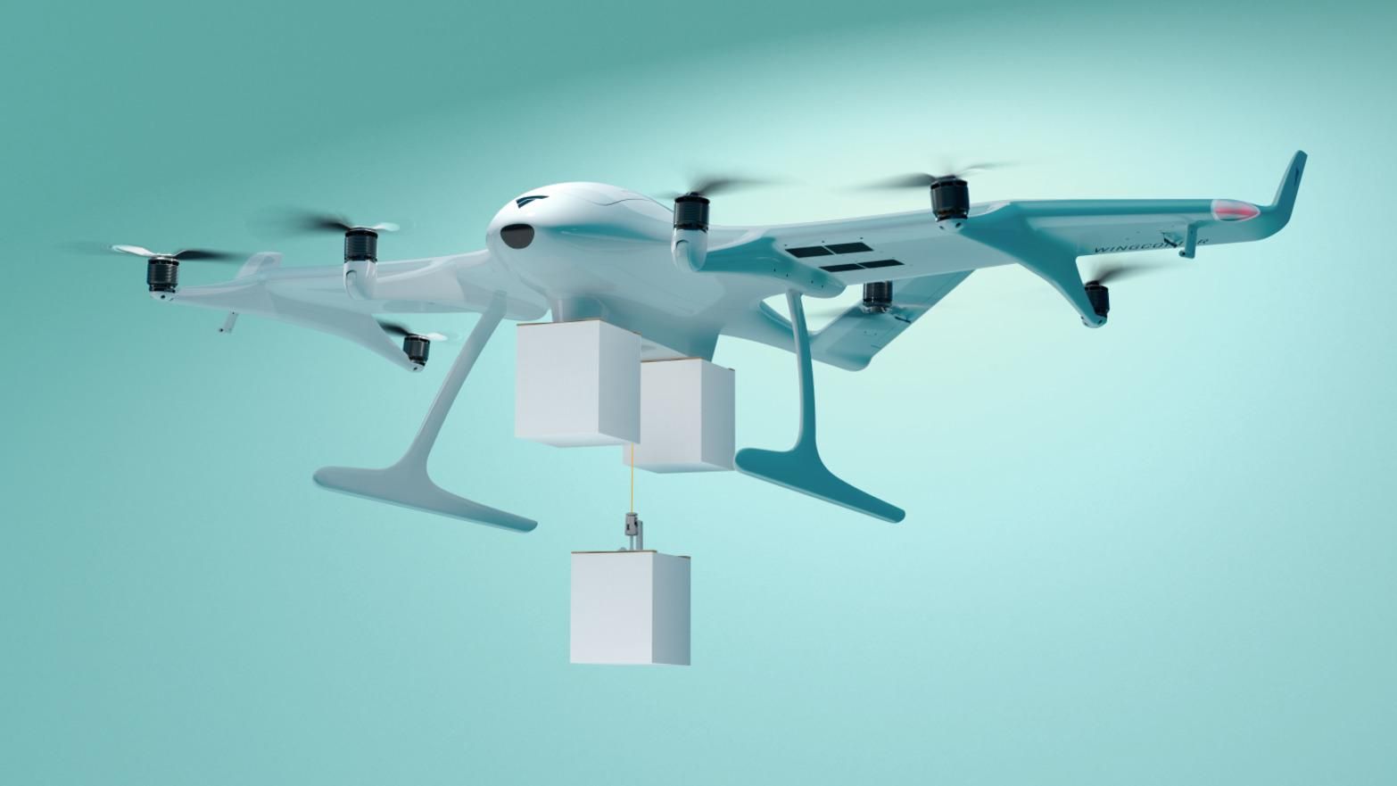 Wingcopter показала дрон, который может перевозить 3 посылки: видео