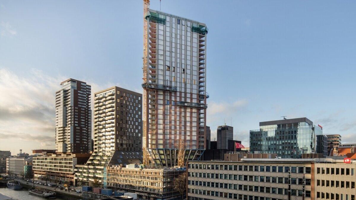 В Роттердаме строят первую треугольную башню: фото проекта - Инновации